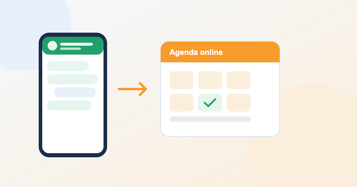 Ilustração de um dentista utilizando um tablet com gráficos e agenda